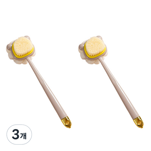 알로데 더블사이드 클리닝 샤워브러쉬, TYPE02 그레이(브러쉬), 2개입, 3개