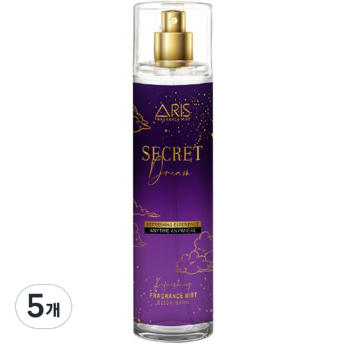 아리스 향수 바디미스트 시크릿드림, 5개, 250ml