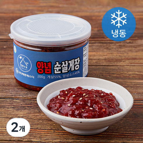 살맛나요 양념 순살게장 (냉동), 200g, 2개
