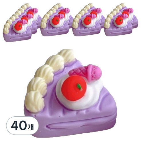 루시마켓 케이크 DIY 재료 애플 + 퍼플 25 x 15 mm, 40개