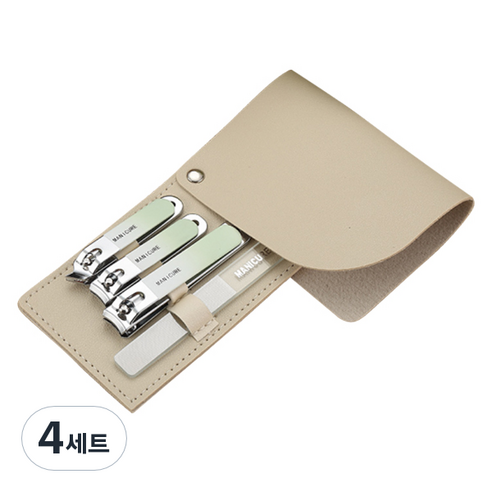 오와이규 다양한 손톱깎이 스핀 4종 세트, 그라데이션 그린, 4세트