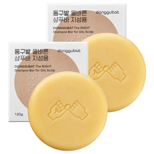 동구밭 올바른 샴푸바 지성용 쑥향, 120g, 2개