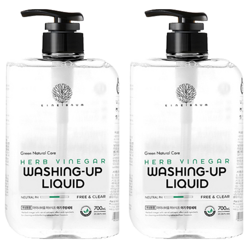 아이너바움 아기 주방세제 액상형 무향, 700ml, 2개