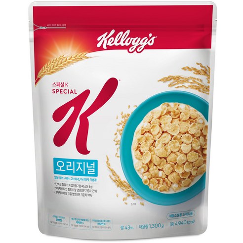 켈로그 스페셜K 오리지널 시리얼, 1300g, 1개