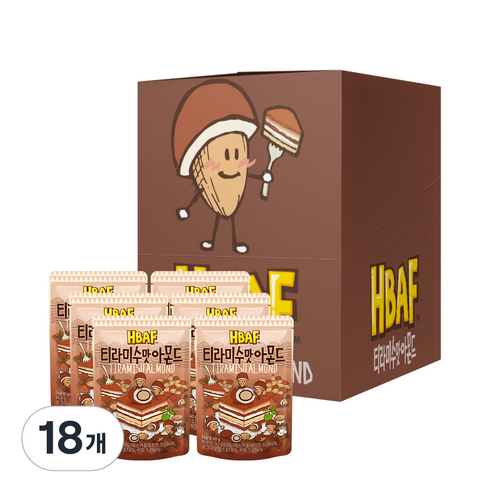 바프 티라미수맛 아몬드, 40g, 18개