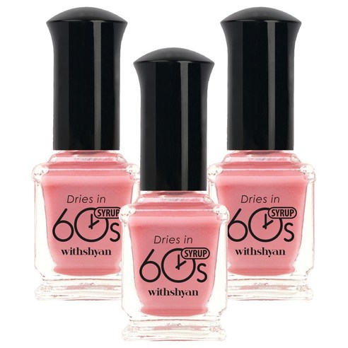 위드샨 60초 매니큐어 반투명 시럽, M66 페어리시럽, 9ml, 3개