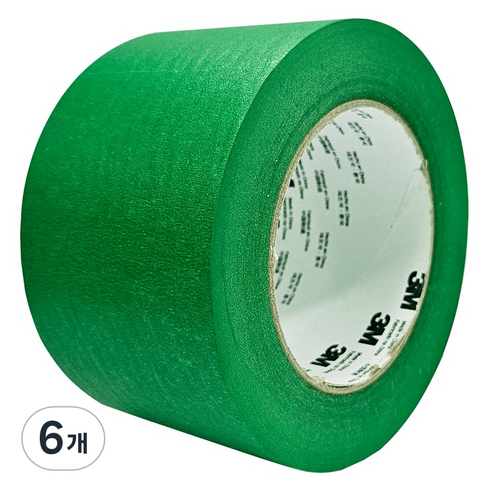 쓰리엠 저항성 마스킹 테이프 그린 72mm x 55m, 6개