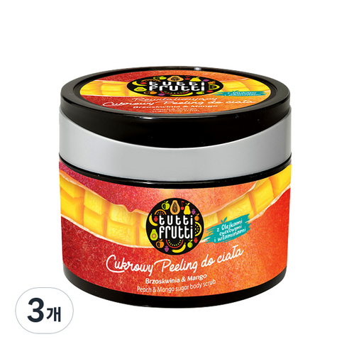 파모나 피치 & 망고 슈가 바디스크럽 과일향, 300g, 3개