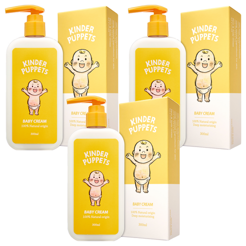 킨더퍼페츠 유아용 크림, 3개, 300ml