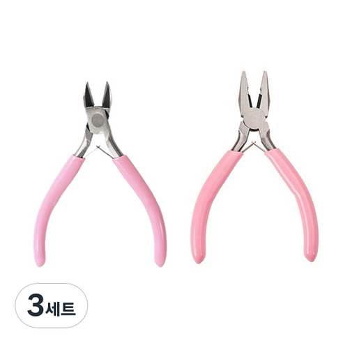 니퍼 펜치 플라이어 공예 공구 2종, 3세트