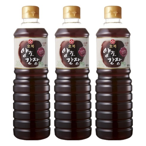 오복식품 양조간장, 900ml, 3개