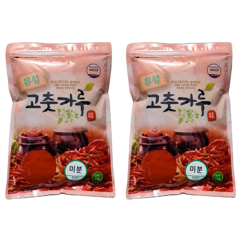 유성 고춧가루 미분, 1kg, 2개