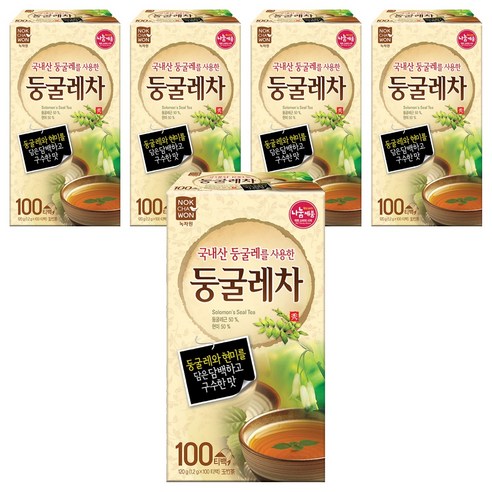 녹차원 둥굴레차, 1.2g, 100개입, 5개