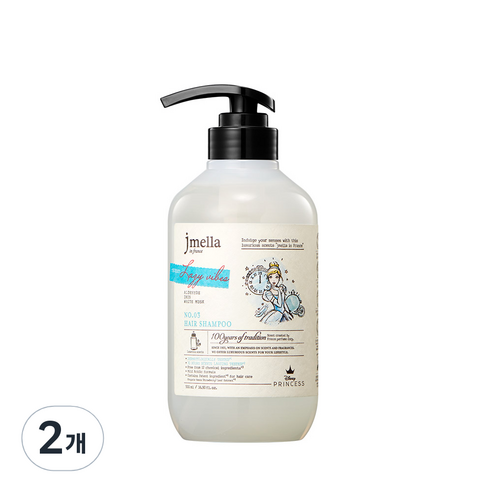 제이멜라 인 프랑스 디즈니 레이지 바이브 헤어 샴푸 화이트머스크향, 500ml, 2개