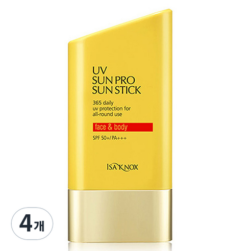 이자녹스 UV 선프로 클리어 점보 선스틱 SPF50+ PA++++, 30ml, 4개