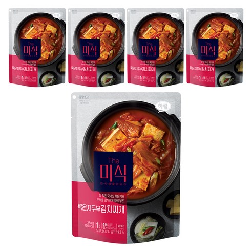 더미식 묵은지두부김치찌개, 5개, 350g