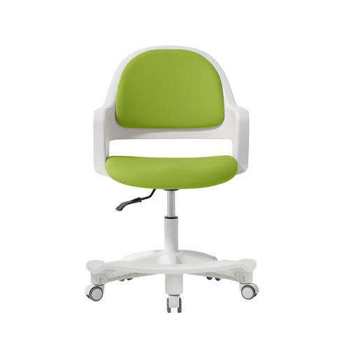 에르먼 아보 무회전 어린이 초등학생의자 + 발받침 세트, 네이처그린