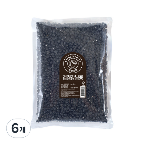 월드그린 싱싱 검정 강낭콩, 800g, 6개