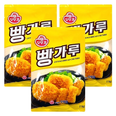 오뚜기 빵가루, 1kg, 3개