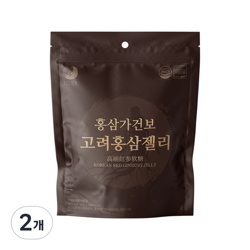 홍삼가건보 고려 홍삼젤리, 300g, 2개