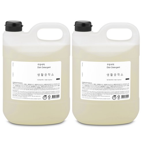 생활공작소 주방세제 자몽향, 500ml, 2개 1종주방세제