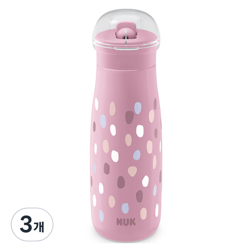 누크 미니미 Flip 2in1 빨대 드링킹컵, 450ml, 3개