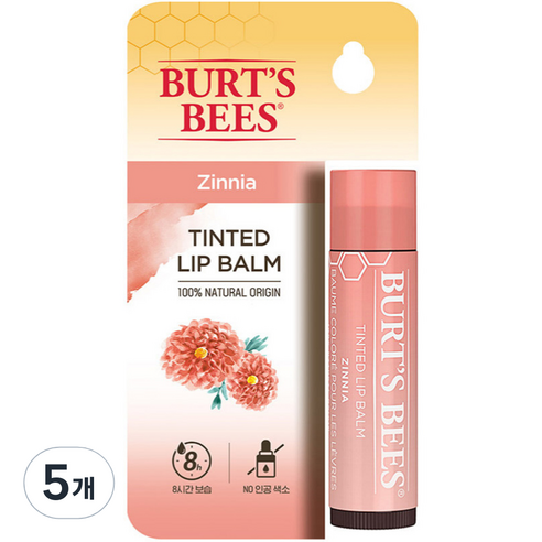 버츠비 틴티드 립 밤, Zinnia, 4.25g, 5개