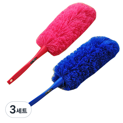 리버그린 초극세사 흡착 먼지 털이개 핑크 + 블루, 혼합 색상, 3세트