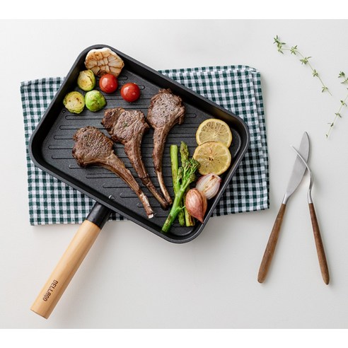 델라고 IH 통주물 그릴팬 블랙: 입맛을 돋우는 요리에 필수