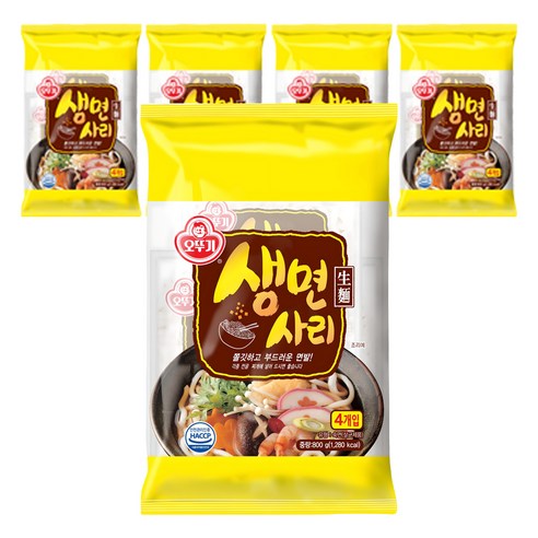 오뚜기 생면사리, 800g, 5개