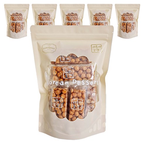 쿠킹스토리 러블리강정 플레인 오란다 10p 랜덤발송, 200g, 6개