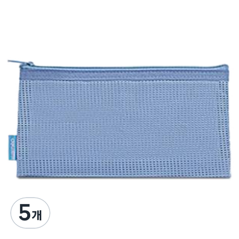 델리 메쉬 필통 A6, 5개, 블루