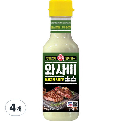 오뚜기 와사비 소스, 310g, 4개