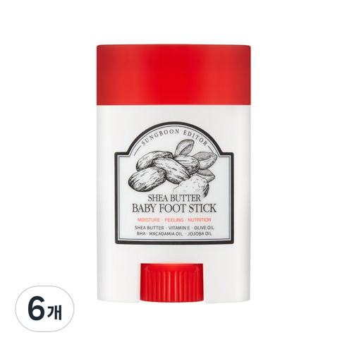 풋스틱 시어버터 발 스틱 20g, 1개입, 6개