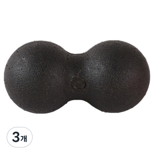 타이디홈 시원한 휴대용 괄사용품 더블 볼 8 x 16 cm, 3개, 블랙