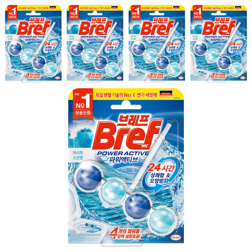 브레프 파워액티브 오션 퍼시픽 오션향, 50g, 5개