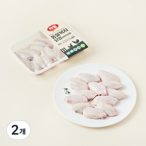 하림 동물복지 닭윙 아랫날개 (냉장), 300g, 2개