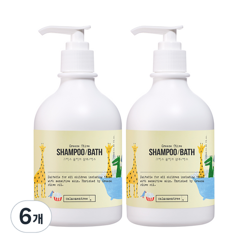 캄모멘트리 유아용 그리스 올리브 바스 올인원클렌저, 350ml, 6개