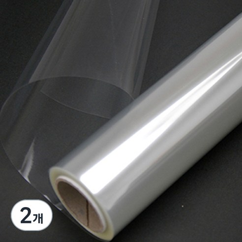 무지 OPP 비닐포장지 대, 투명, 2개