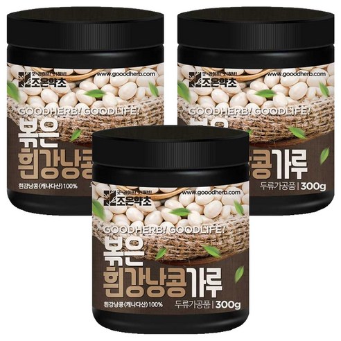 조은약초 프리미엄 볶은 흰강낭콩 가루, 3개, 300g
