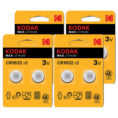 코닥 MAX 리튬 코인 건전지 CR1632 3V, 2개입, 4개