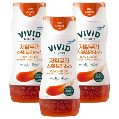 비비드키친 저칼로리 스윗칠리소스, 320g, 3개