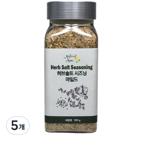 내츄럴스파이스 허브솔트시즈닝 마일드, 180g, 5개