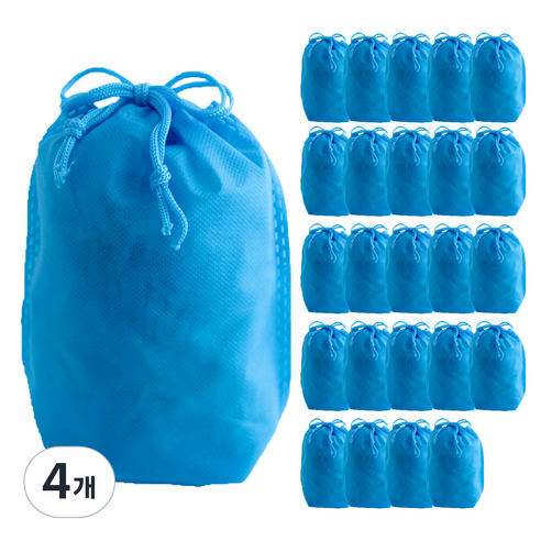 부직포 복주머니 더스트백 30 x 39 cm 25p, 파랑, 4개