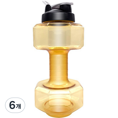 순잠 무게조절 물아령 워터 덤벨 2600ml 옐로우, 6개