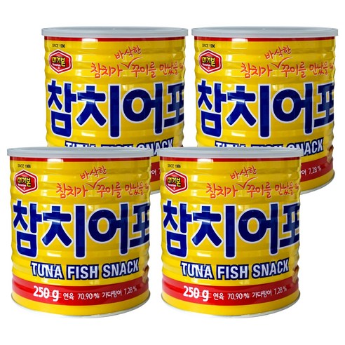 머거본 참치어포 스낵, 250g, 4개