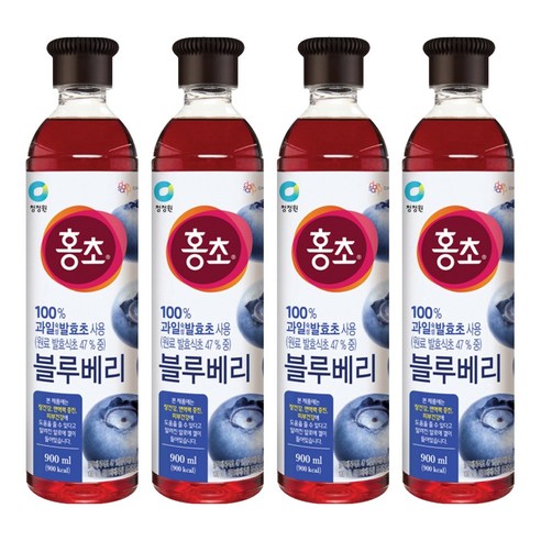 홍초 블루베리 음용식초, 900ml, 4개
