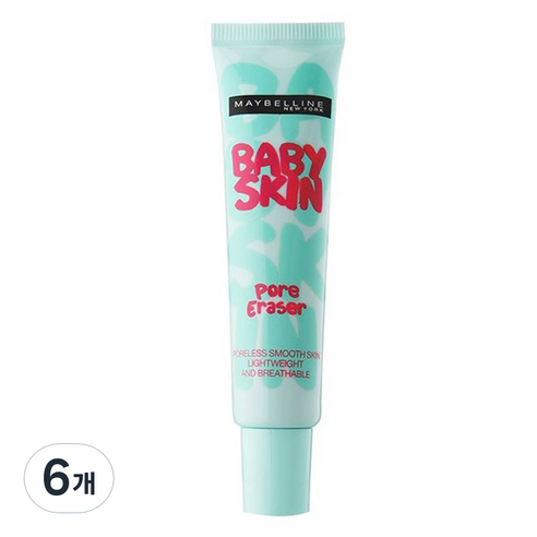 메이블린 뉴욕 베이비 스킨 프라이머 22ml, 포어 이레이저, 6개