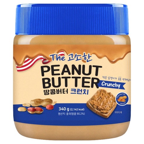 이엔푸드 땅콩버터크런치, 340g, 1개
