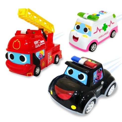 PINKFOOT 超級救援隊  汽車玩具  警車  消防車  救護車玩具